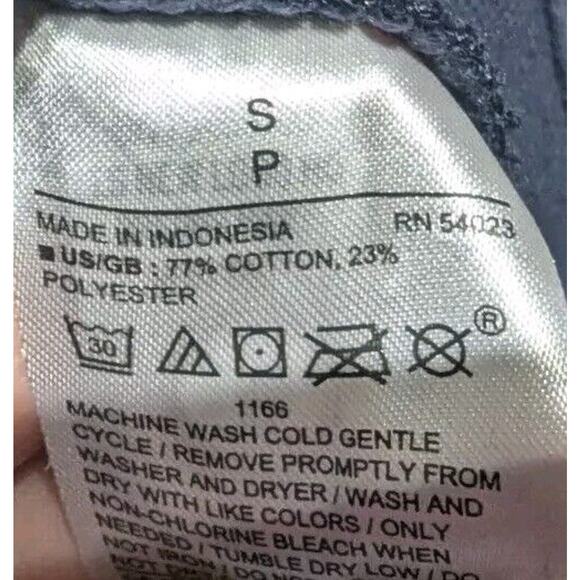 Banana Republic Womens Navy Blue Hooded Sweatshirt Size Small Classic BR Logo - Picture 5 of 5